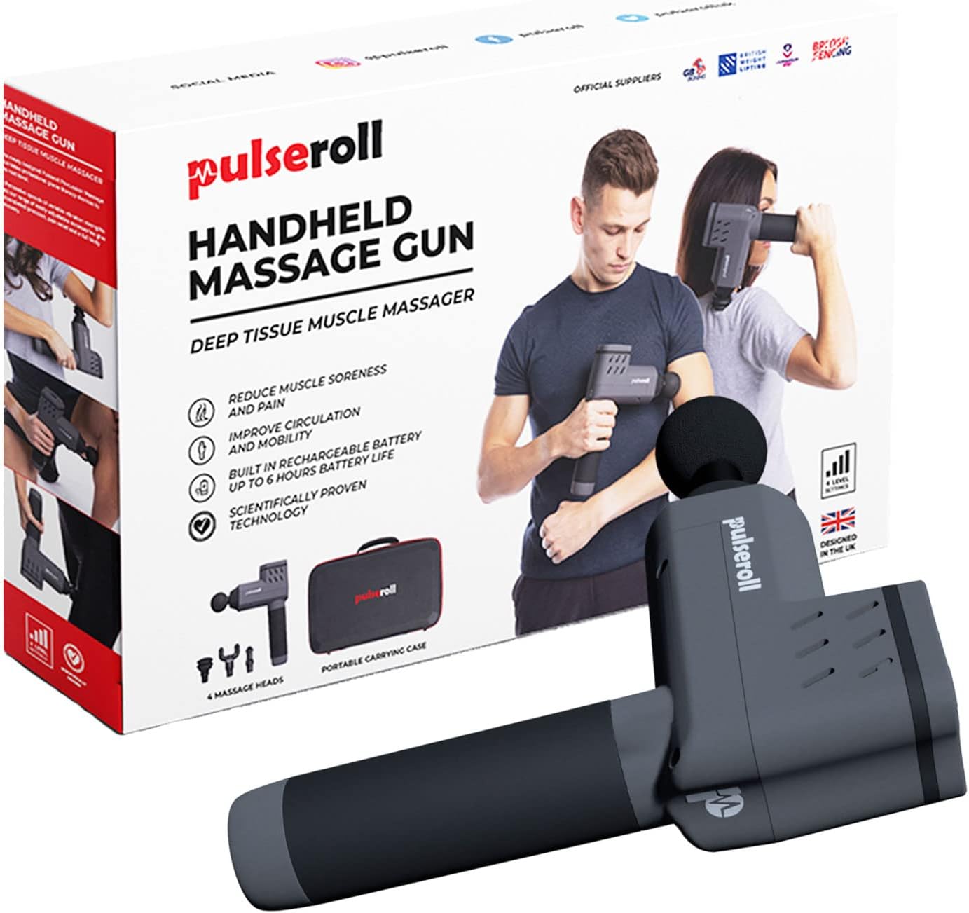 Pulseroll Pro Massage Gun - Dark Grey