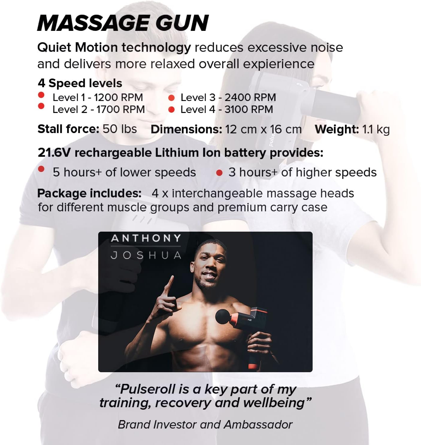 Pulseroll Pro Massage Gun - Dark Grey
