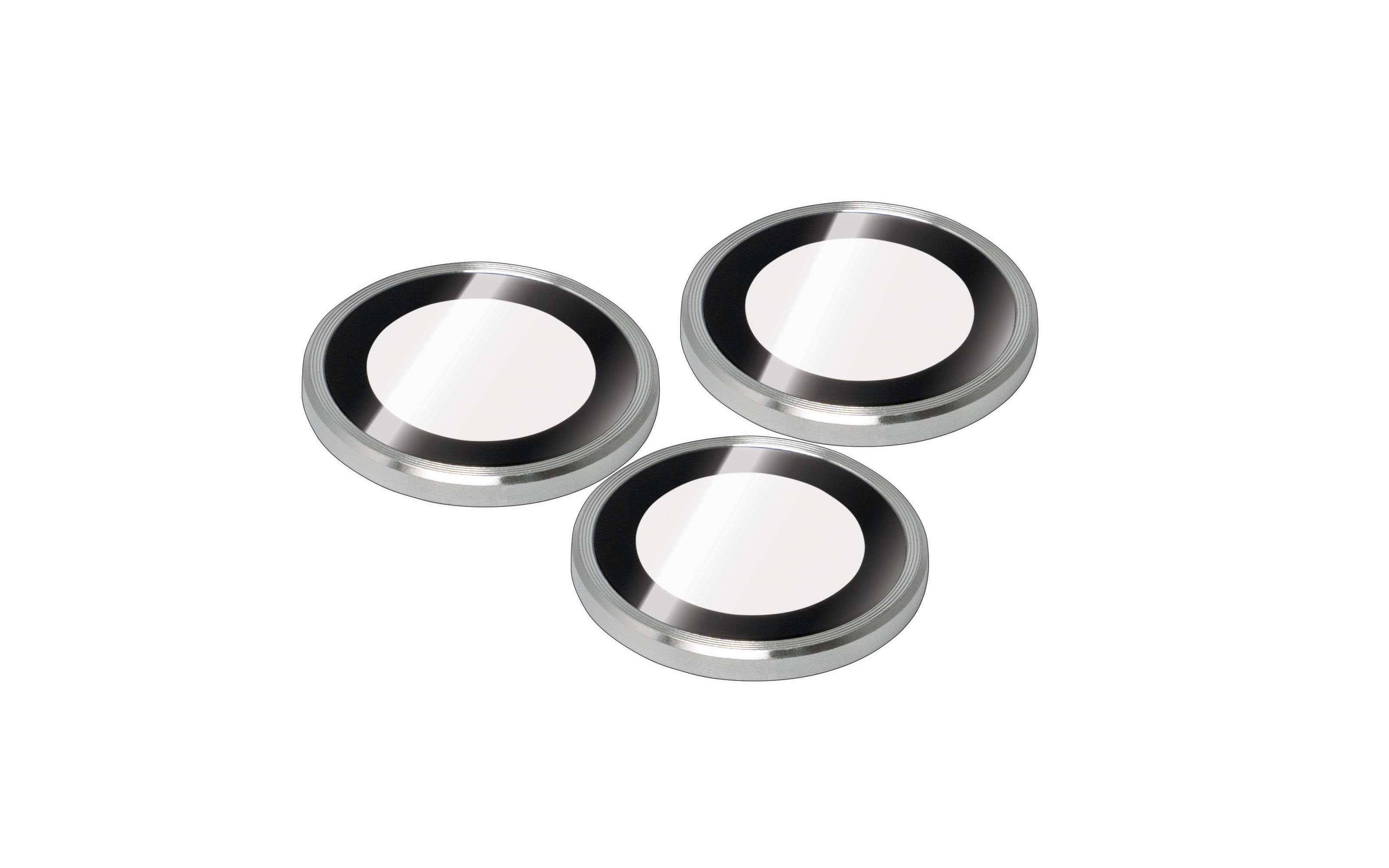 Torrii Bodyglass Camera Lens Protector (Individual Aluminium Ring) Anti-Bacterial Coating for iPhone 15 Pro / iPhone 15 Pro Max - Silver