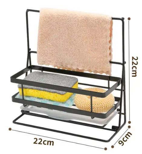 Kitchen Bathroom Wall-mounted Hanging Floor Type Towel Stand Organizer Metal Drying Rack Storage Rack