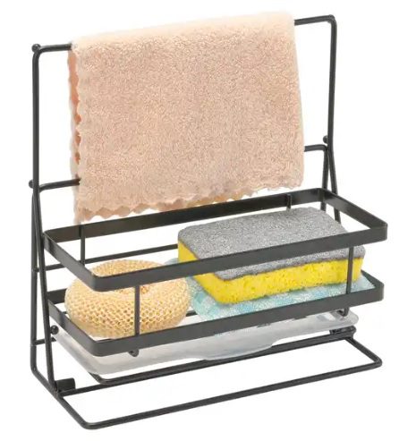 Kitchen Bathroom Wall-mounted Hanging Floor Type Towel Stand Organizer Metal Drying Rack Storage Rack