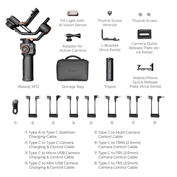 Hohem iSteady MT2 with Magnetic AI Tracker / LED Light