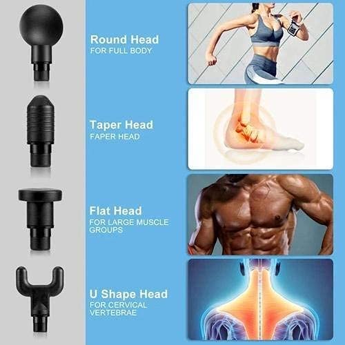 RF Portable Electric Fascial Gun Massage Tool for Pain Relief|Massager For Pain Relief & Recovery | Portable Handheld Electric