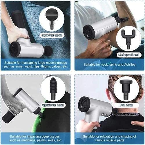 RF Portable Electric Fascial Gun Massage Tool for Pain Relief|Massager For Pain Relief & Recovery | Portable Handheld Electric