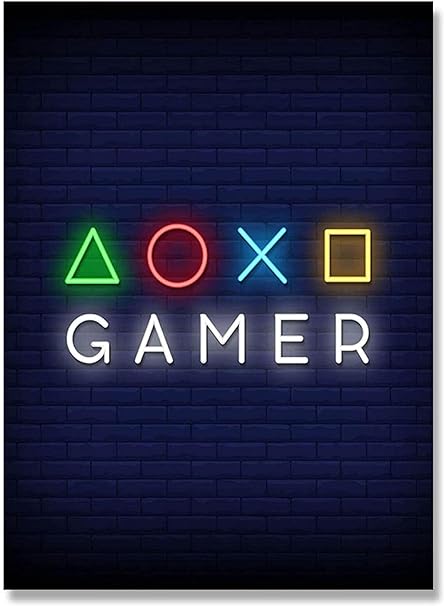 LED Neon Light Gamer Perfect Gift 40CM X 25CM - Multi