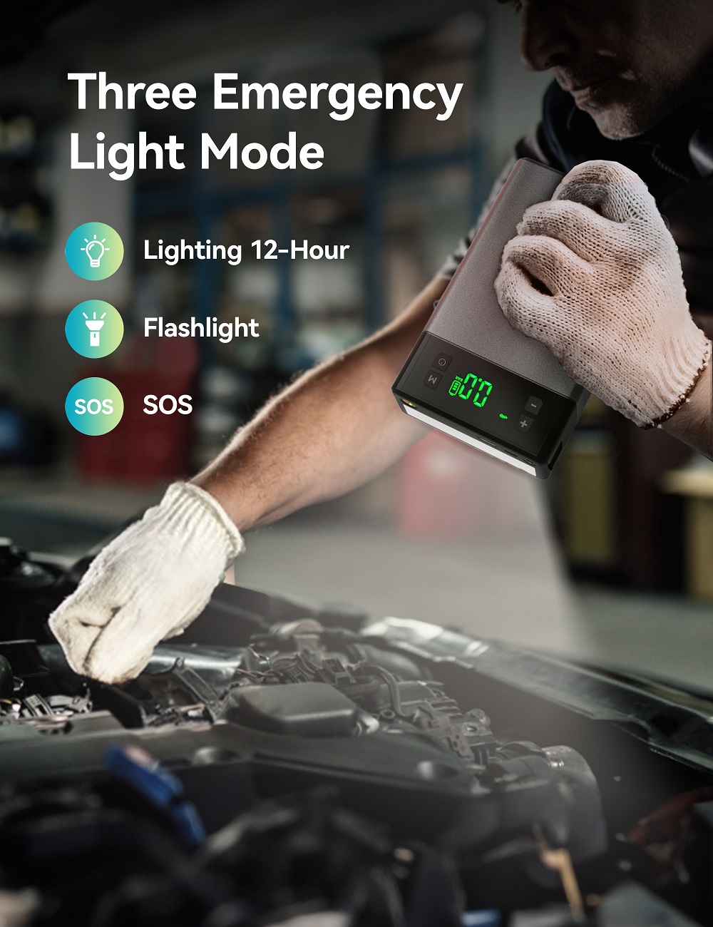 Ravpower 2-in-1 Device With 12000mAh (44.4wh) Air Compressor