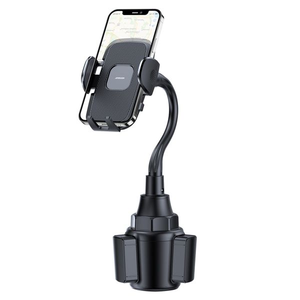 Joyroom JR-ZS259 Car Cup Holder Phone Mount Extendable Base and Adjustable Arm Phone Holder - Black