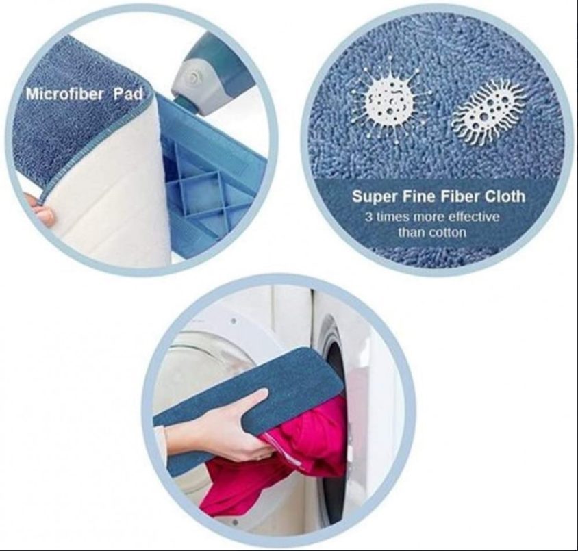 Easy Cleaning Floor Cleaning Mop With Bucket (White/Grey)