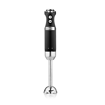 Westinghouse Retro Hand Blender - 600w Handheld Stick Blender for Kitchen - Stainless Steel Electric Soup Blender - Black