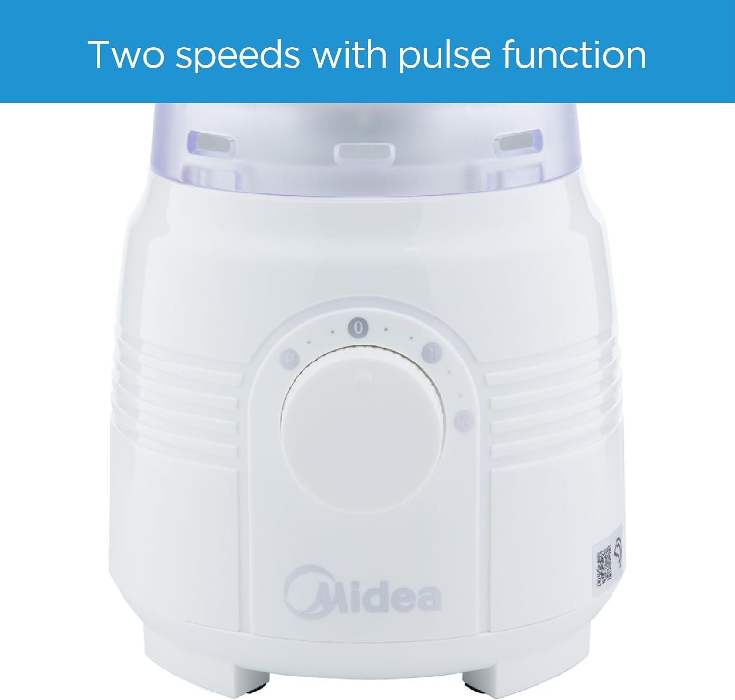 Midea Blender 400W 2 Speeds + Pulse  With Miller - White