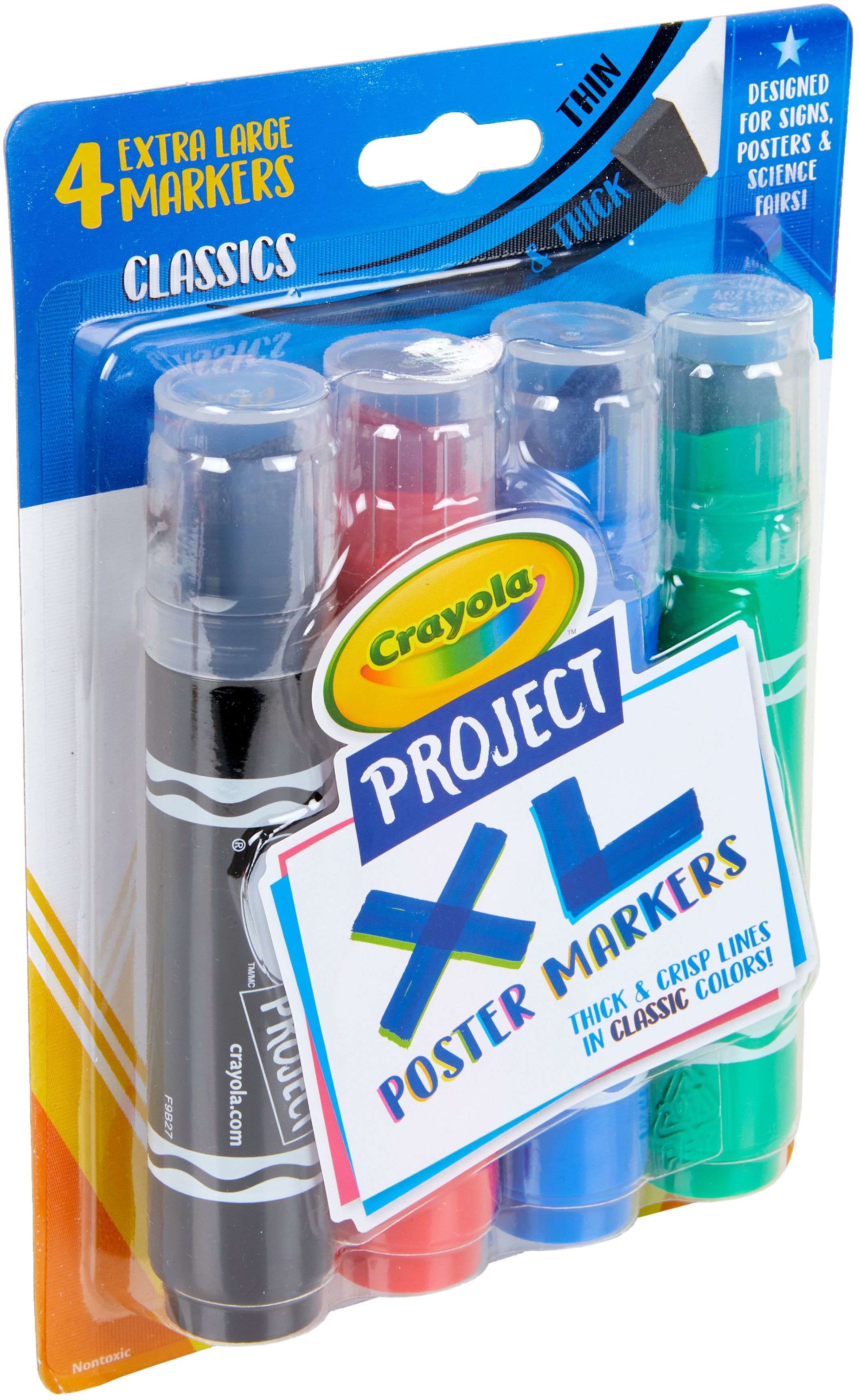Crayola 4CT Xl Poster Markers - Classic