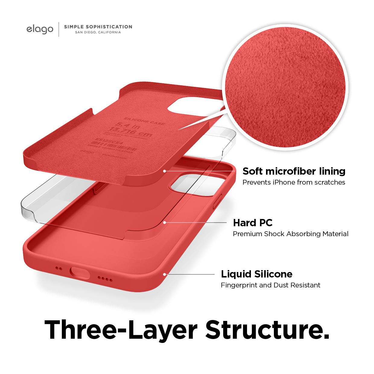 Elago Silicone Case iPhone Case Red iPhone 12 Mini