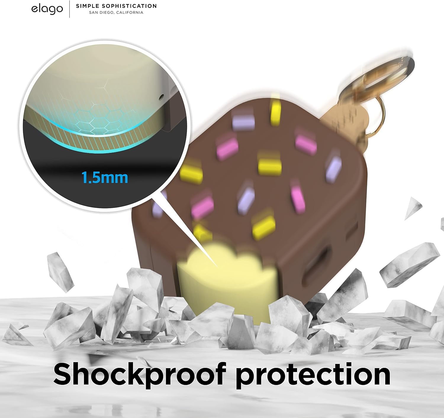 Elago Ice Cream Case for AirPods Pro 2 - Dark Brown