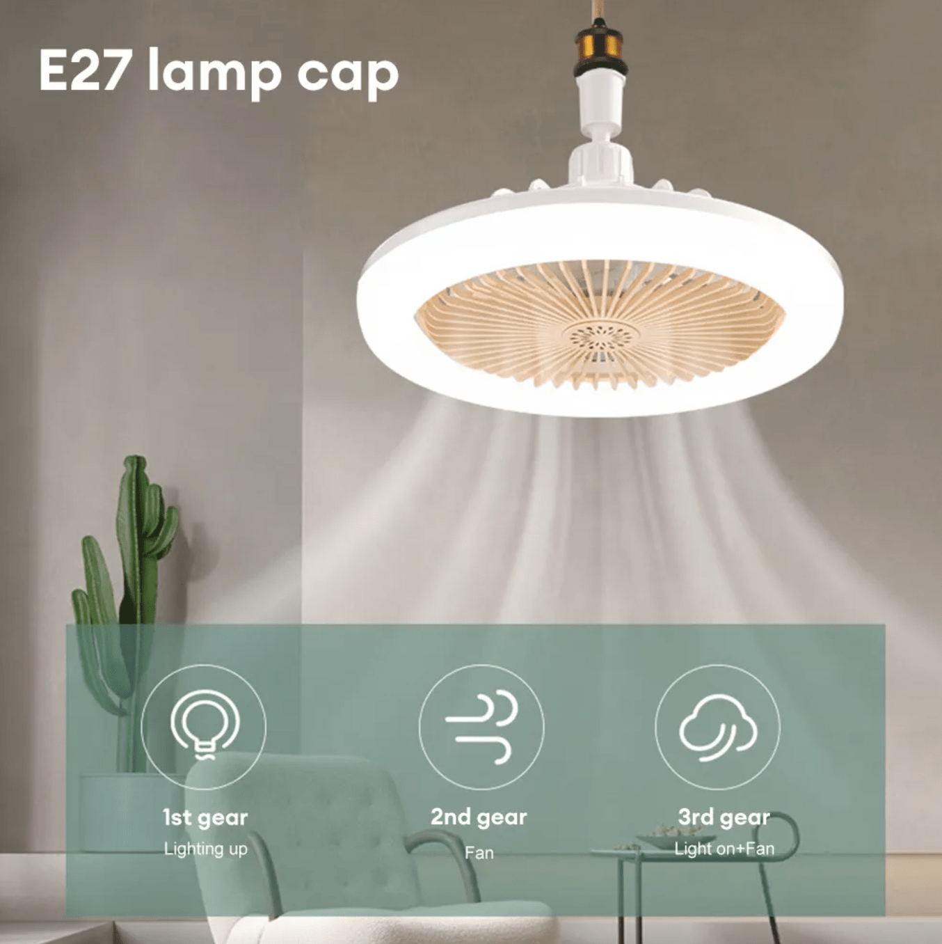 NHE LED Multifunction Fan Light FL-E27