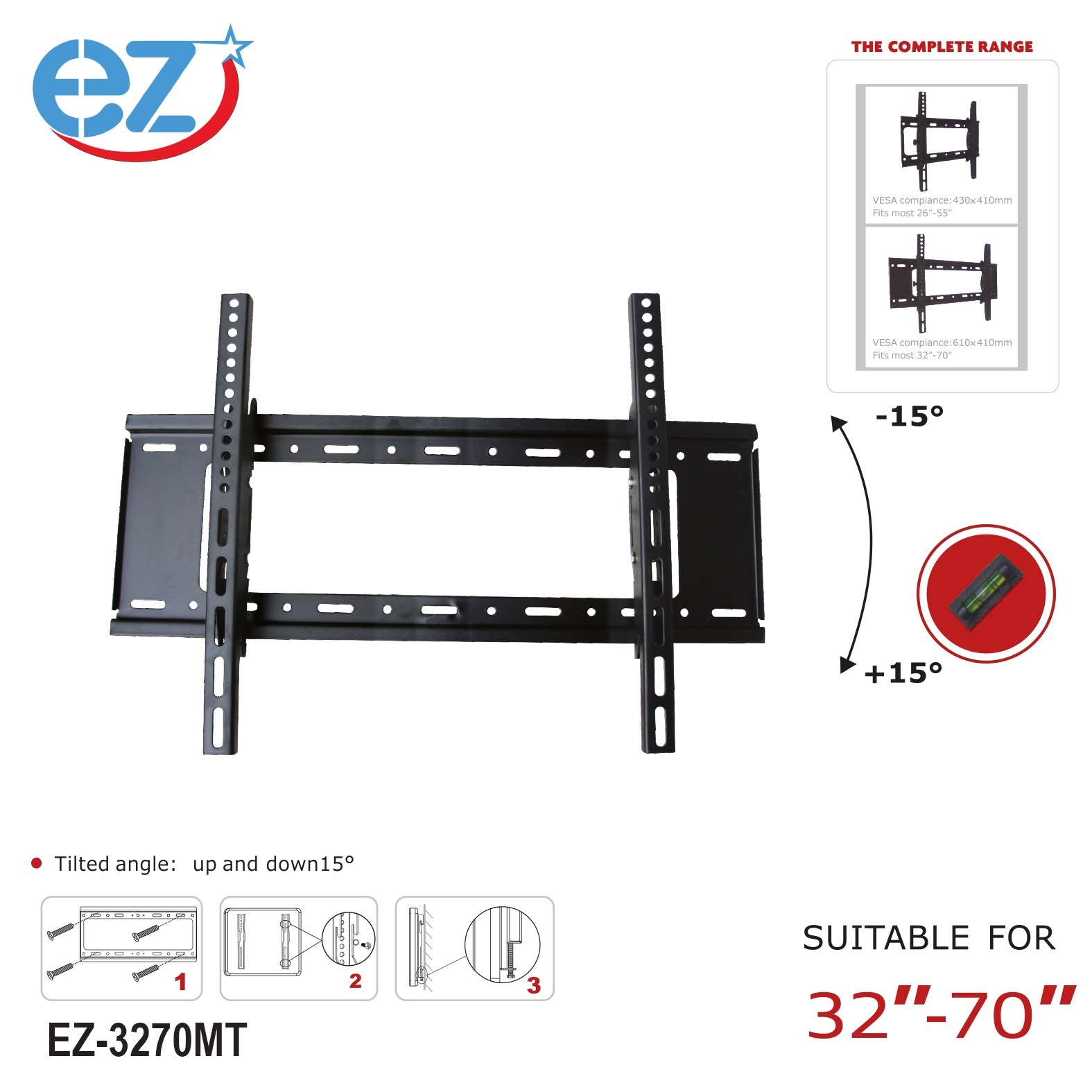 NHE EZ Wall Bracket EZ-3270MT 32" - 70"