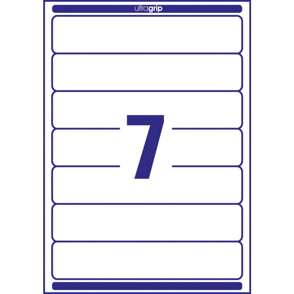 Avery Filing Labels Permanent, 25 + 5 Extra Sheets  , Short , W 38 mm x H 192 mm - White