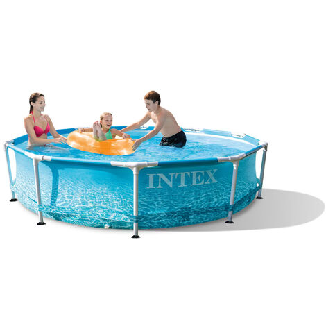 Intex Beach Side Metal Frame Pool Set 10ft X 30 Inch