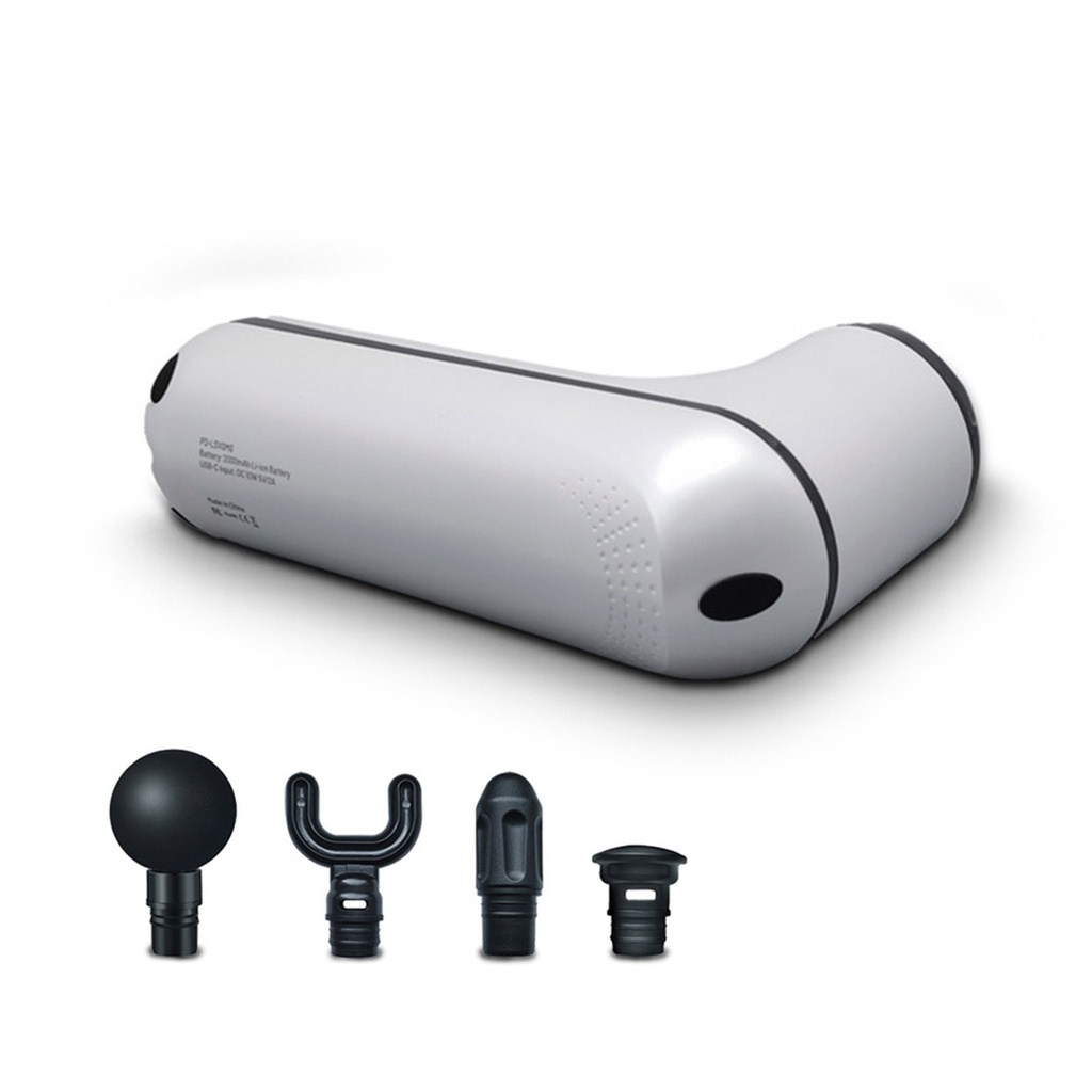 Porodo Lifestyle 12V Varying Speed Mini Massage Gun With USB-C Port 2000mAh - White
