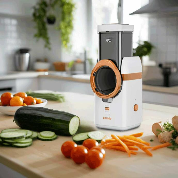 Porodo LifeStyle Vegetable Cutter with UK Plug - White