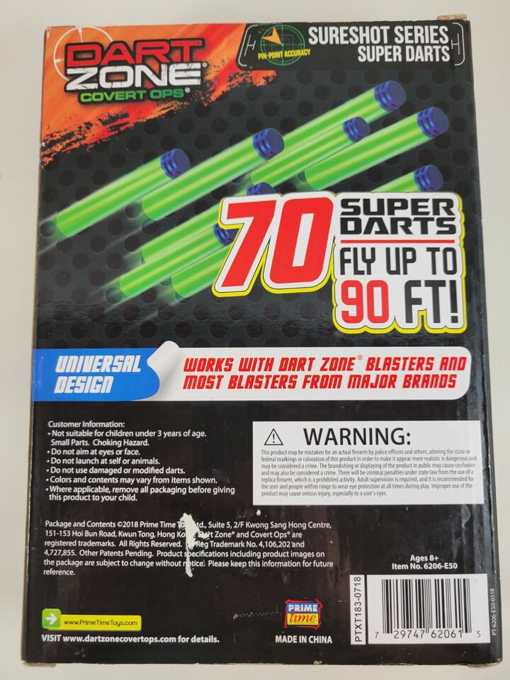 Toy Pro Dart Zone Sureshot Darts Refill 50 Pcs