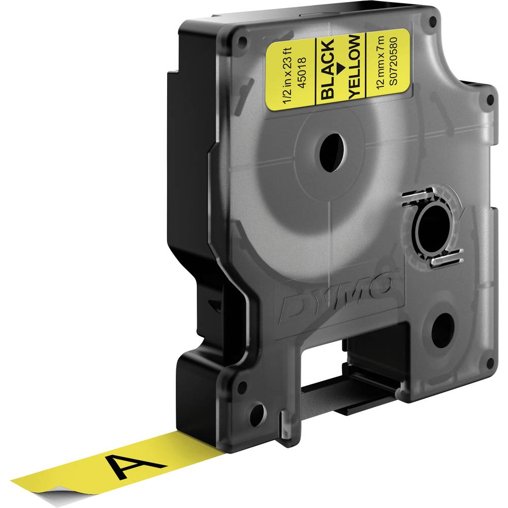Dymo D1 Labelling Plastic Tape 12mx7meters - Yellow