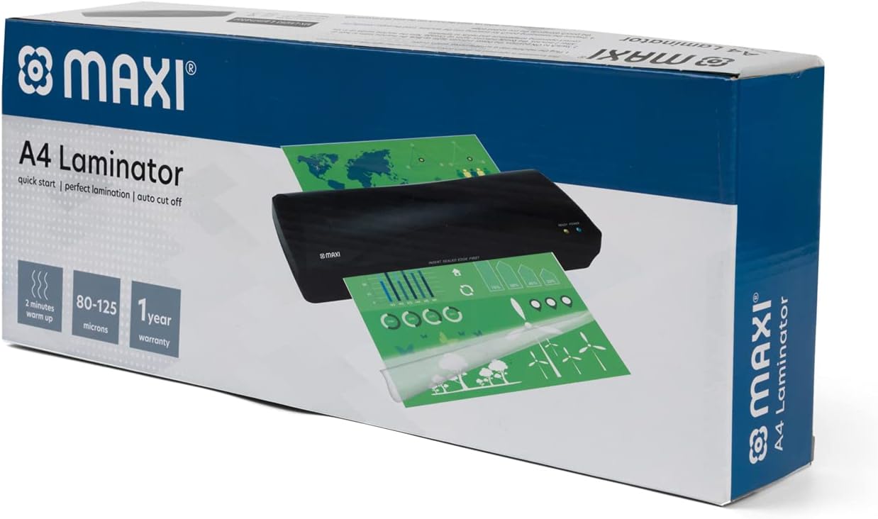 Maxi A4 Laminator Machine 80-125microns 2min Warmup