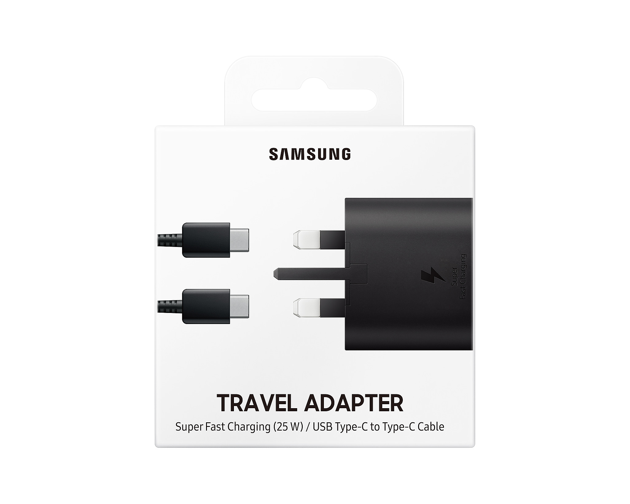 Samsung 25W PD Adapter with USB-C to USB-C Cable - Black