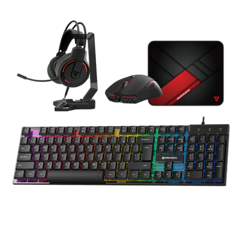 Fantech P51 5-in-1 Gaming Combo Set Keyboard Combo with Mouse / Mousepad / Headset / Headset Stand