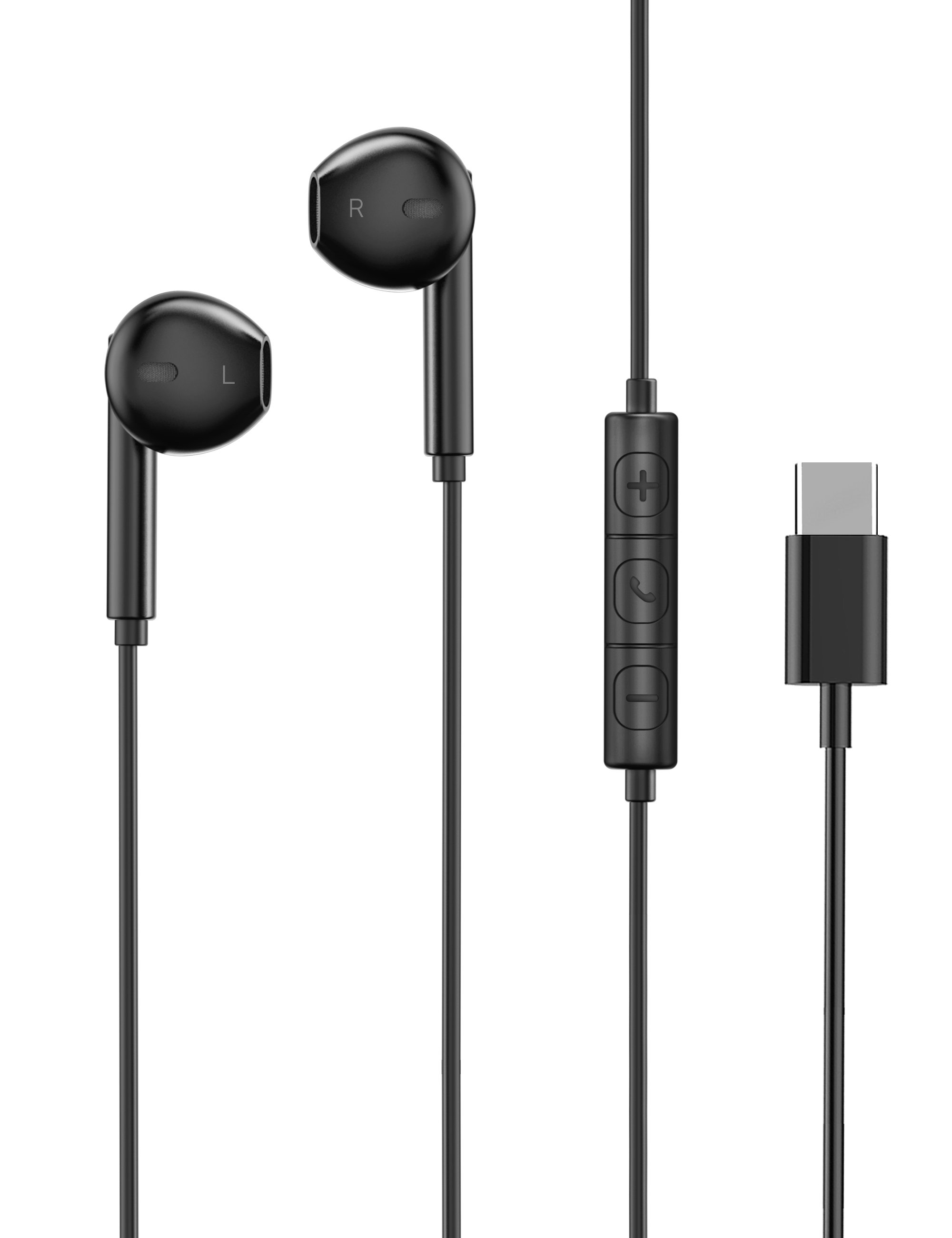 RAVPower Stereo Wired  Earphone With Type-C Connector RP-BH1006 - Black