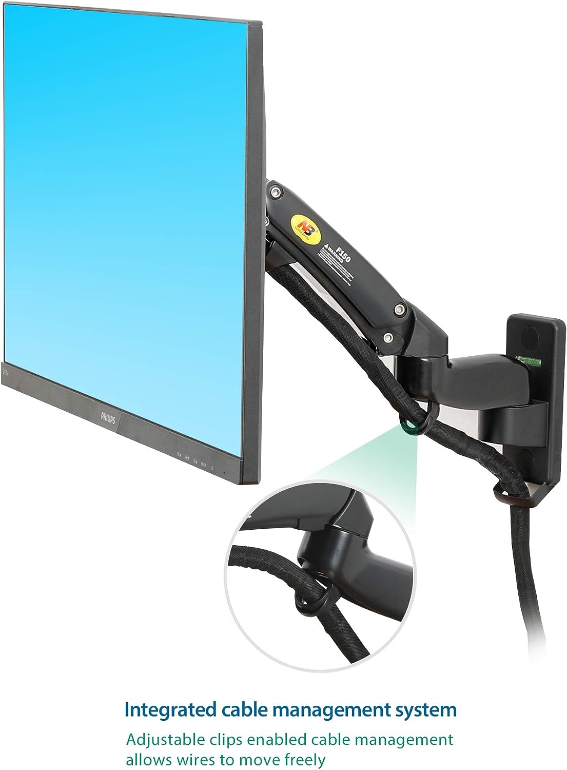 North Bayou TV Monitor Wall Mount Full Motion Articulating Swivel for 17-35 inch