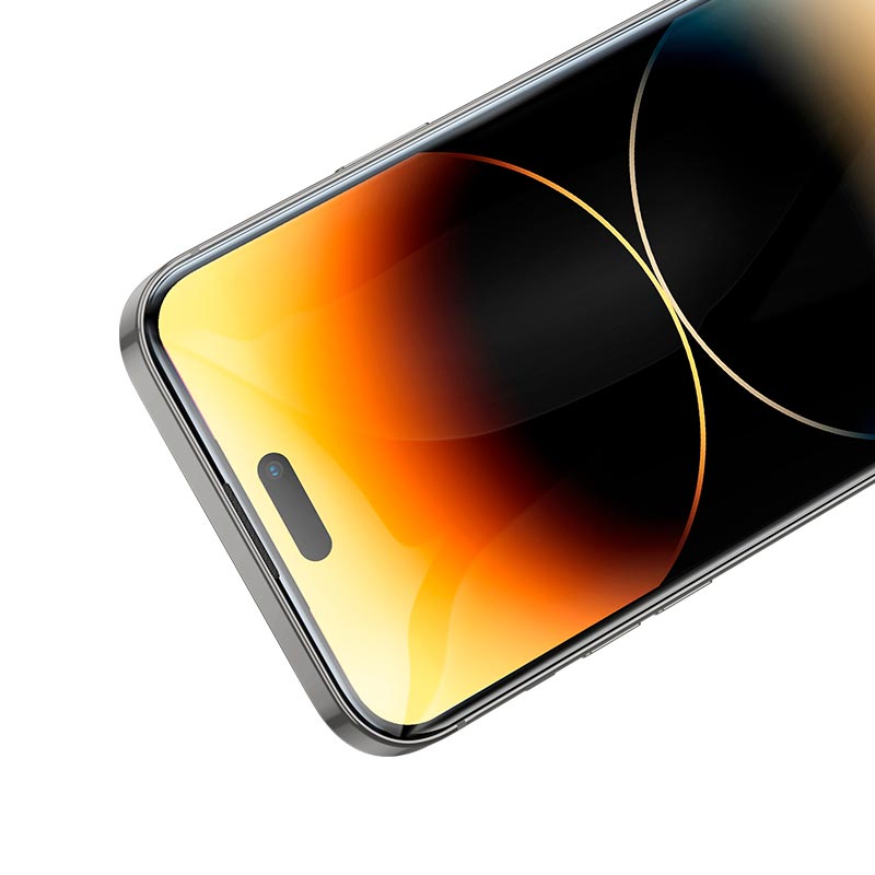Hoco Protective Glass for iPhone15 Pro Hoco 9d Large Arc Dustproof Glass (A34)