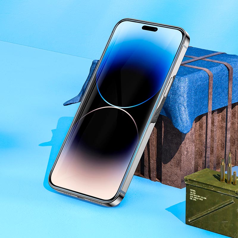 Hoco Protective Glass for iPhone15 Pro Hoco 9d Large Arc Dustproof Glass (A34)