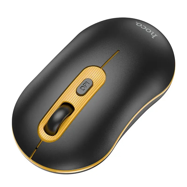 Hoco GM21 Platinum 2.4G Business Wireless Mouse - Black & Yellow