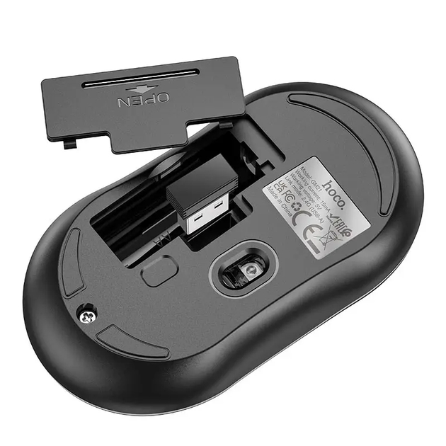 Hoco GM21 Platinum 2.4G Business Wireless Mouse - Black & Yellow
