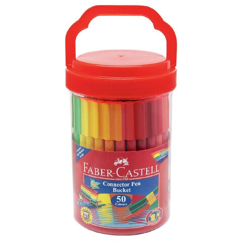 Faber-castell Connector Pen Bucket Gift Set of 50 Color