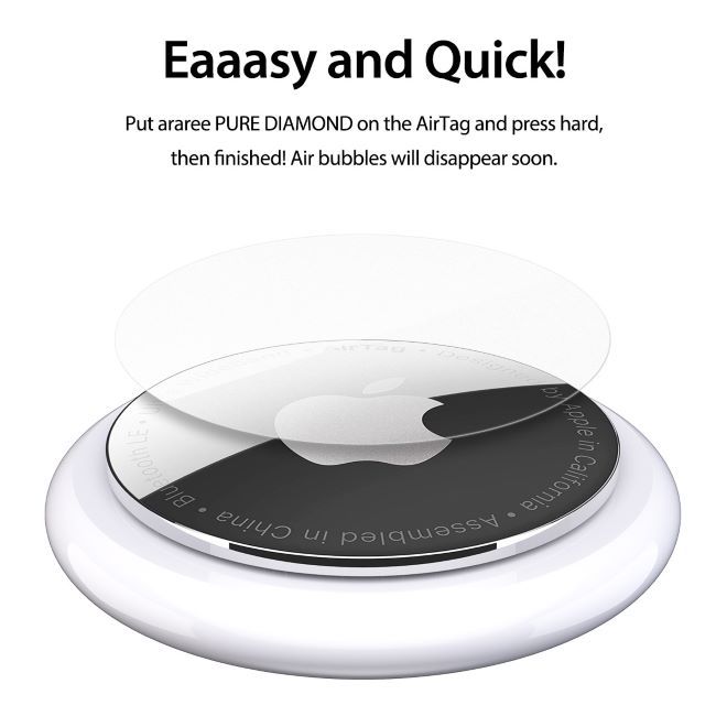 Araree Pure Diamond Protector Film For Apple Airtag - Clear