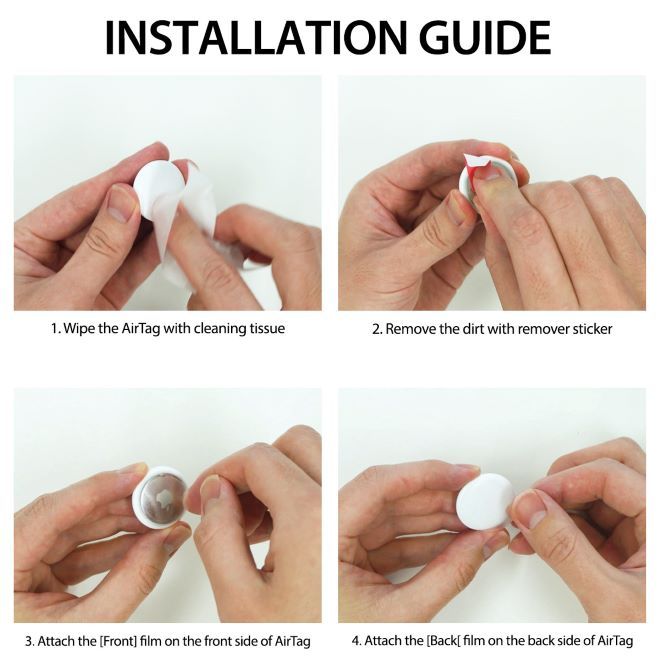 Araree Pure Diamond Protector Film For Apple Airtag - Clear