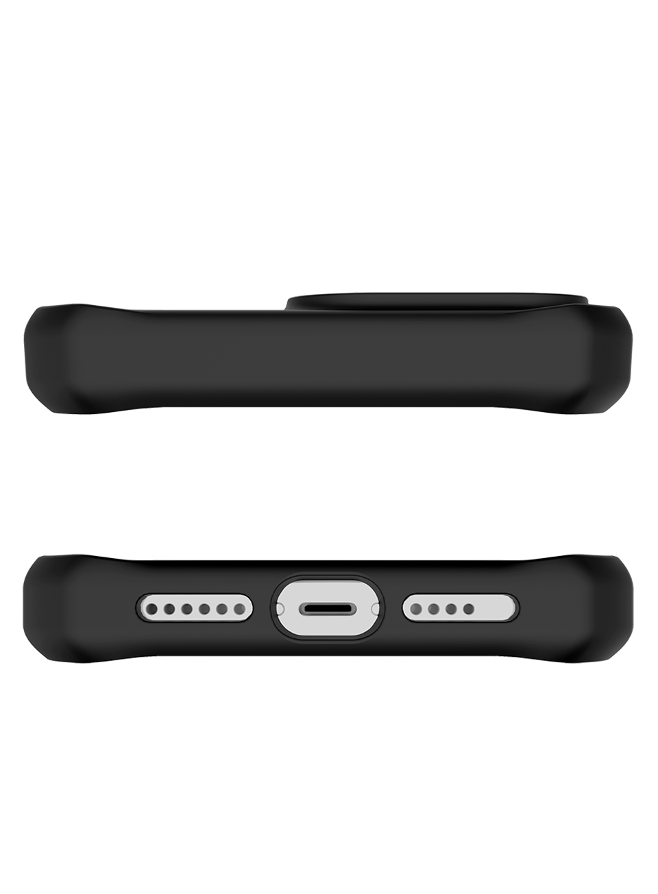 Itskins Hybrid Stand Case Compatible With Magsafe For iPhone 15 Pro - Black & Transparent