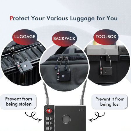 MiLi MiLock Luggage Anti Loss Lock - Black