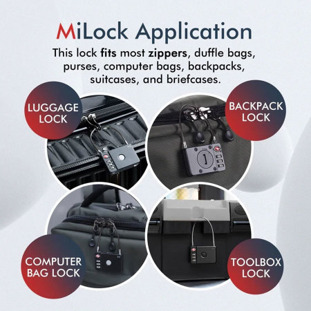 MiLi MiLock Luggage Anti Loss Lock - Black