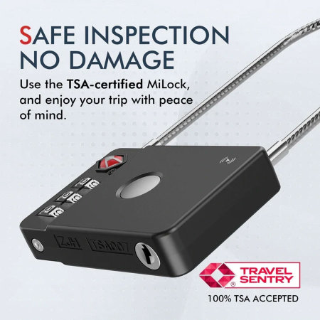 MiLi MiLock Luggage Anti Loss Lock - Black
