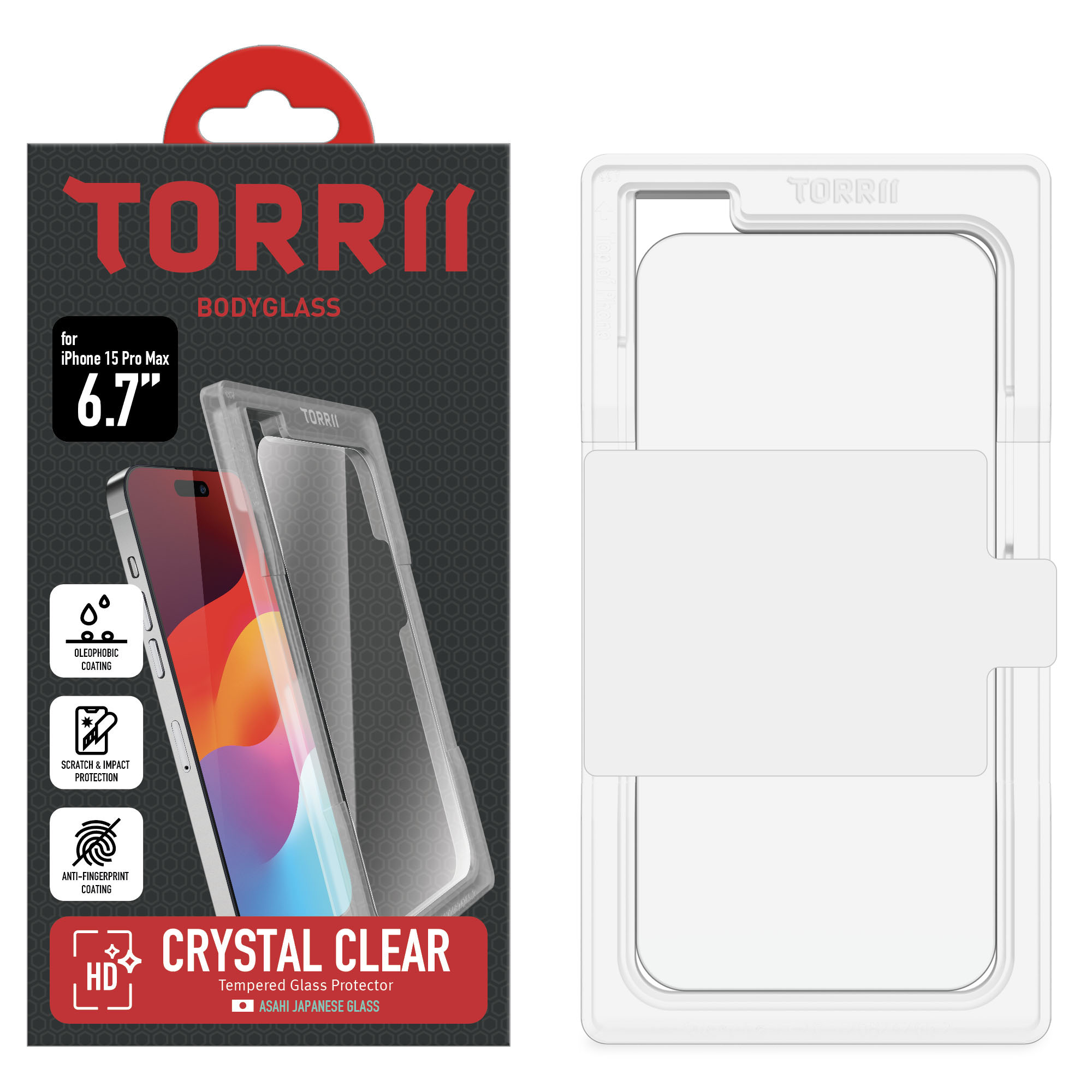 Torrii Bodyglass Screen Protector For iPhone 15 (6.1”) – Clear