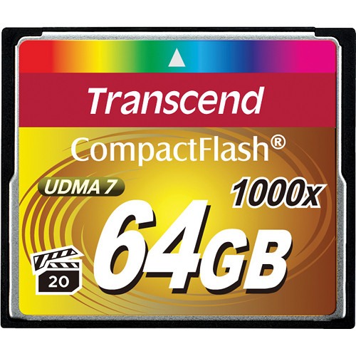 Transcend 64GB CompactFlash Memory Card Ultimate 1000x UDMA | Buy ...