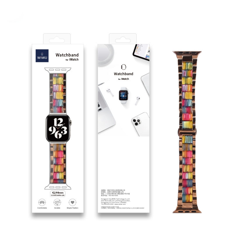 WiWu Resin Steel Belt For Apple Watch 42 /44 /45 /49 Mm - Colorful