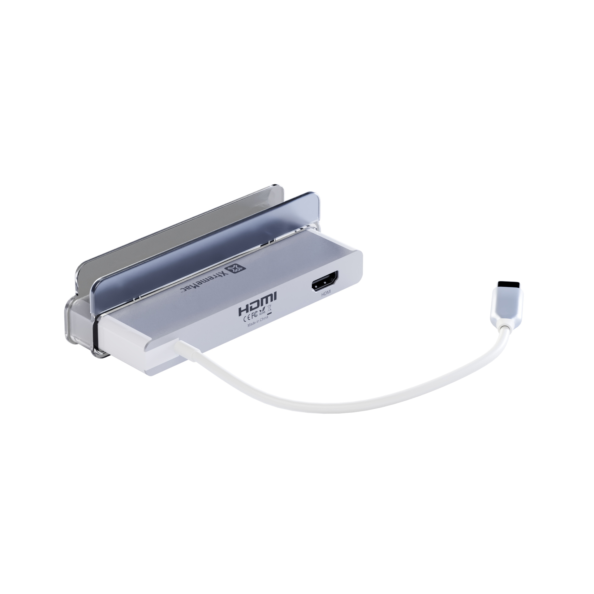 XtremeMac Type-C 6-In-1 Hub With Hanging Stand For iMac - HDMI 4K, SD, MSD Cards
