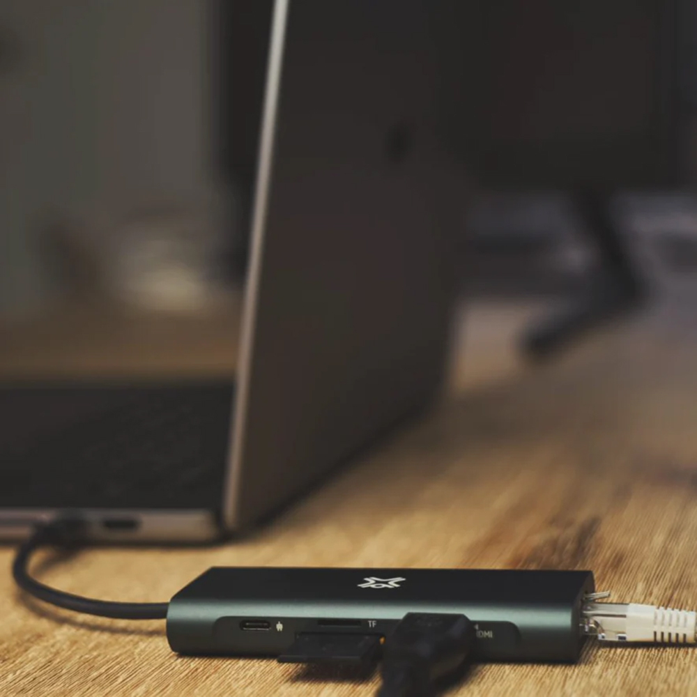 XtremeMac Type-C to USB-A Hub Adapter w/ 8 Ports - Space Grey