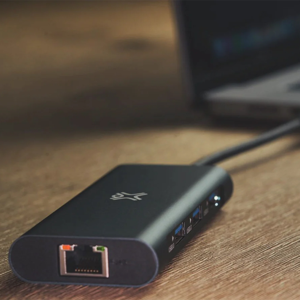 XtremeMac Type-C to USB-A Hub Adapter w/ 8 Ports - Space Grey