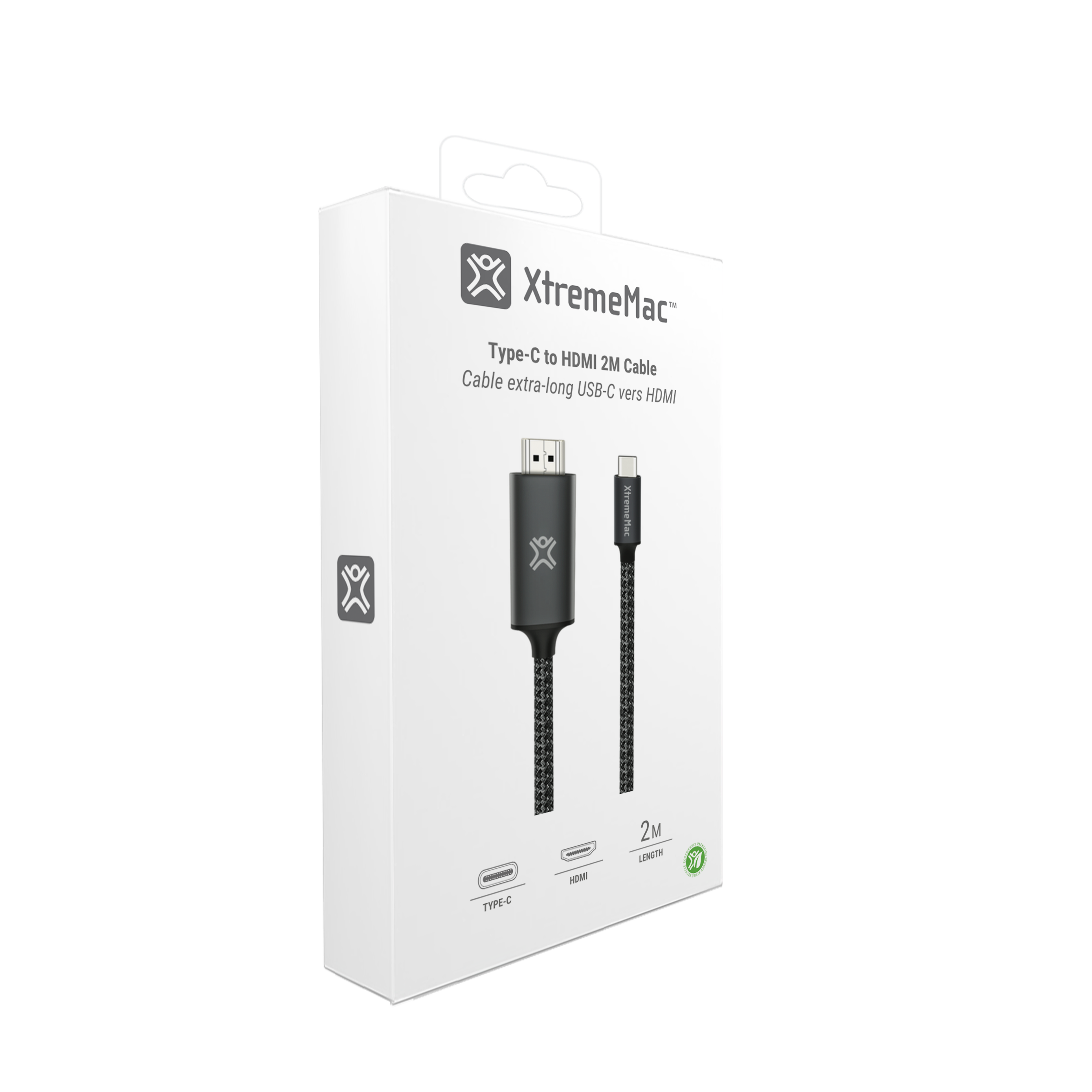 XtremeMac Type-C To HDMI Nylon Braided Cable - 2M