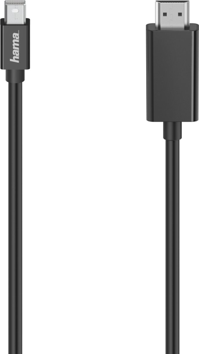 Hama Video Cable, Mini-DI Plug - HDMI™ Plug, Ultra-HD 4K, 1.5m - Black