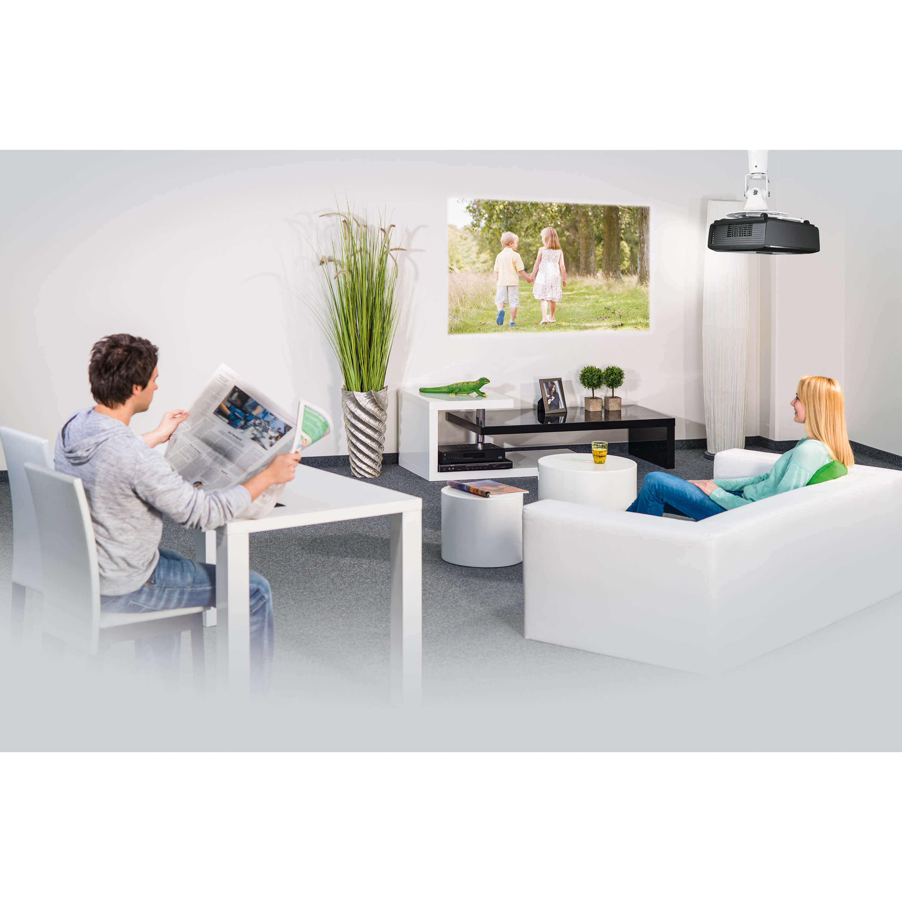 Hama Projector Ceiling Mount - White